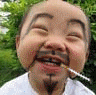 傻笑