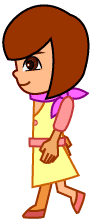 卡通女孩走了