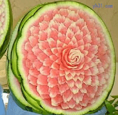 西瓜的雕花艺术