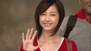 美女打招呼