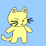 做鬼脸的小猫