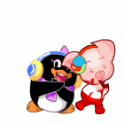 猪猪和Q宠一起跳舞