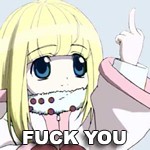 卡通女生骂人，Fuck you