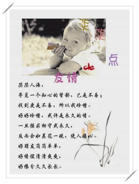 淡淡一点友情