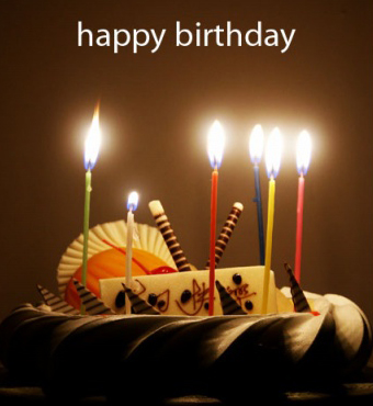 点亮生日蜡烛，Happy birthday