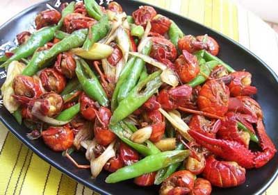 青椒小虾肉