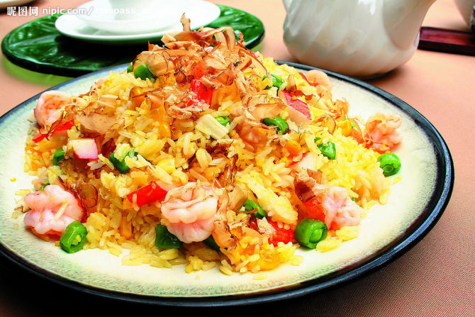 精美的餐厅炒饭