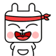 张开嘴巴大笑