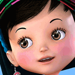 快乐朵朵QQ表情，可爱朵朵3D头像图片