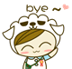 小羊咩咩挥手BYE-BYE