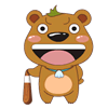 傻傻的憨笑