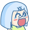 张大嘴巴傻笑