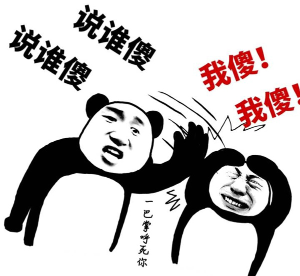 你说谁傻，看我不打死你