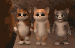 几只搞怪的卡通猫猫