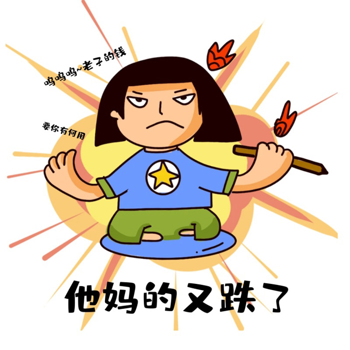他妈的又跌了，老子的钱也没了