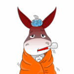 小驴子发高烧了，求安慰