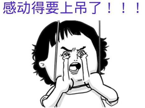 我都感动得要上吊了
