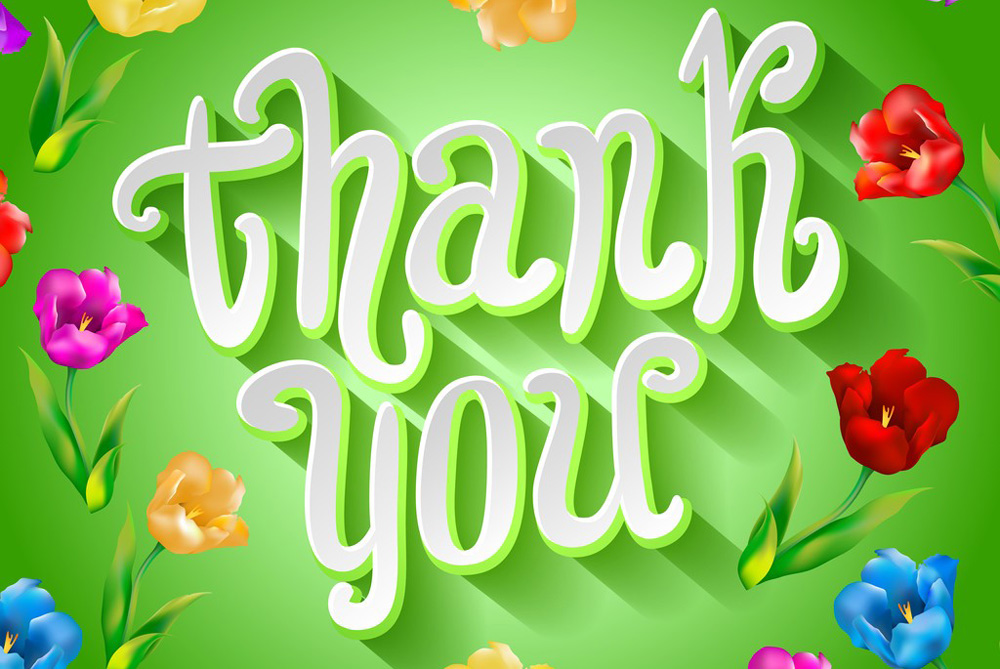 漂亮的英文字THANK YOU