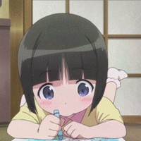 专心做作业的孩子