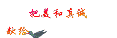 把美和真诚献给来我空间的朋友