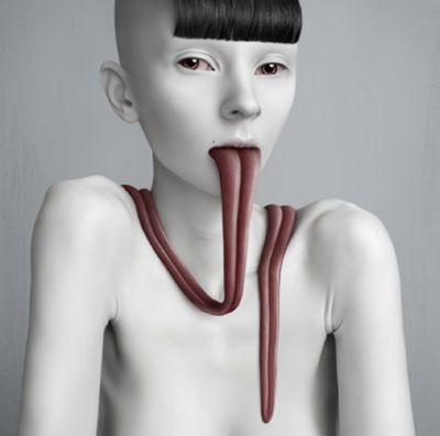 吓人的长舌女鬼