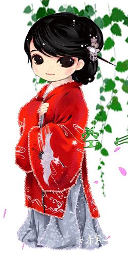 穿旗袍的卡通妹纸