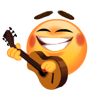 开心的弹吉它