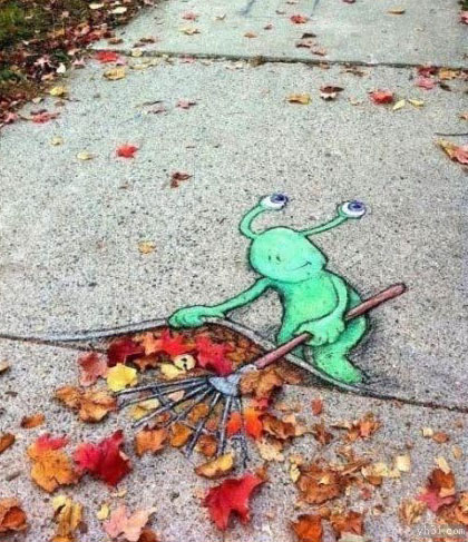 秋风扫落叶，我来清扫一下