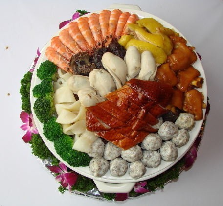 看起来很漂亮的火锅配菜