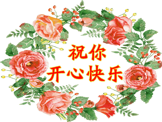 祝你开心快乐的gif动态闪图