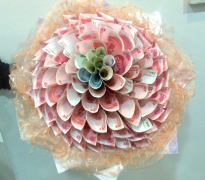 用纸钱做的花，送给你的有钱花