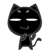 跳来晃去的小黑猫