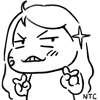黑白线条的猥琐女QQ表情图片