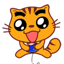 坐着打游戏的木木猫