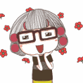 蘑菇发型女孩QQ表情图片