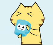 喝水的黄小猫