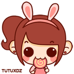 兔兔小女生QQ表情图片