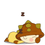 爬下睡着了