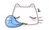 睡觉的方块猫咪