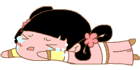 爬在地上哭着撒娇