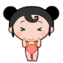 卡通细妹举牌，94