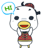 可爱小鸭打招呼，HI