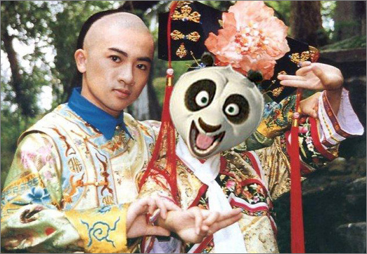 小燕子变熊猫头