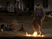 脚上着火了