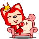 红狐狸坐着享受生活