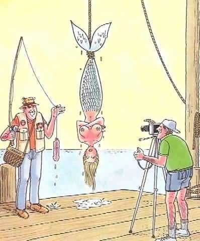钓到美人鱼先拍张照留个记念
