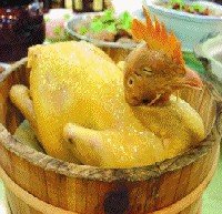 漂亮的白切鸡饭