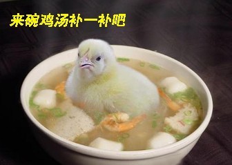 来一碗鸡汤补一补吧