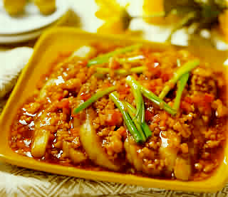 漂亮的红烧茄子