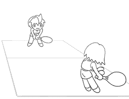 不小心用球拍把你打倒